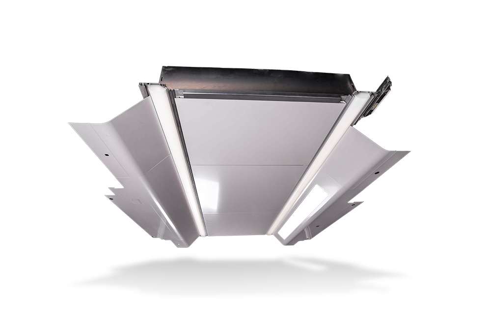 Finished ceiling module published on Canray's corporate high-speed-train page